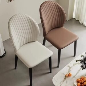 Modern Luxury Upholstered Metal Dining Chair