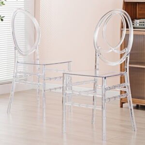 Transparent Crystal Monoblock Banquet Chair