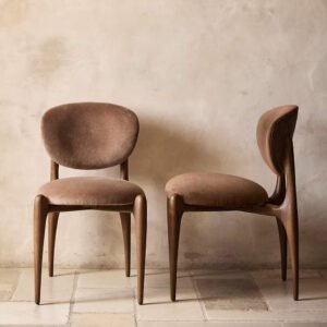 Brown Velvet Dining Chairs