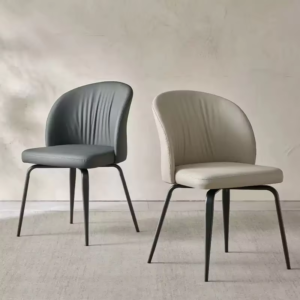 modern luxury italian iron frame dining chair with high back