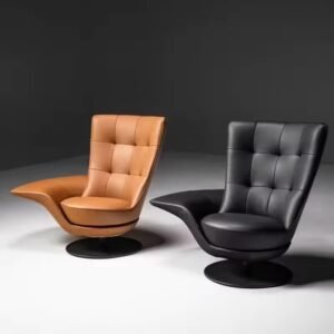 high end executive lounge chair with 360° rotation and tufted leather seat swivel colourful armchair sofa for living home office