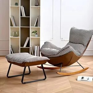 rocking chair recliner lobster chair nordic rocking chair modern relaxation rocking chair with footstool living room furniture