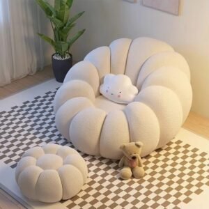 popular pumpkin single sofa chair for small apartment comfortable bean bag sofas lazy sofa chair for balcony bedroom