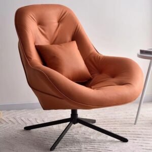 nordic single metal rotating chair for small apartment living room bedroom lazy household