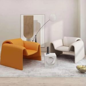 creative accent chair single sofa chair for salon reception leisure lounge small chair for balcony home apartment casual chair