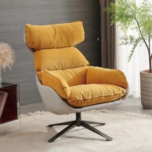 italian style single high back leather chair detachable tiger design modern swivel lazy chair for light luxury for living room