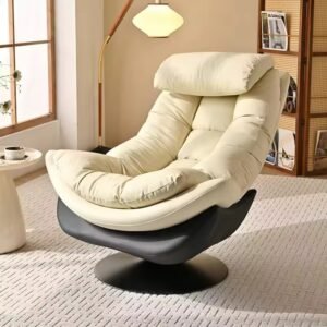 hot popular living room swivel chair soft luxury modern lounge chair upholstered accent balcony chair for home furniture