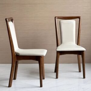 modern wabi sabi nordic style dining chair for hotel restaurant tea room with soft padded leather backrest