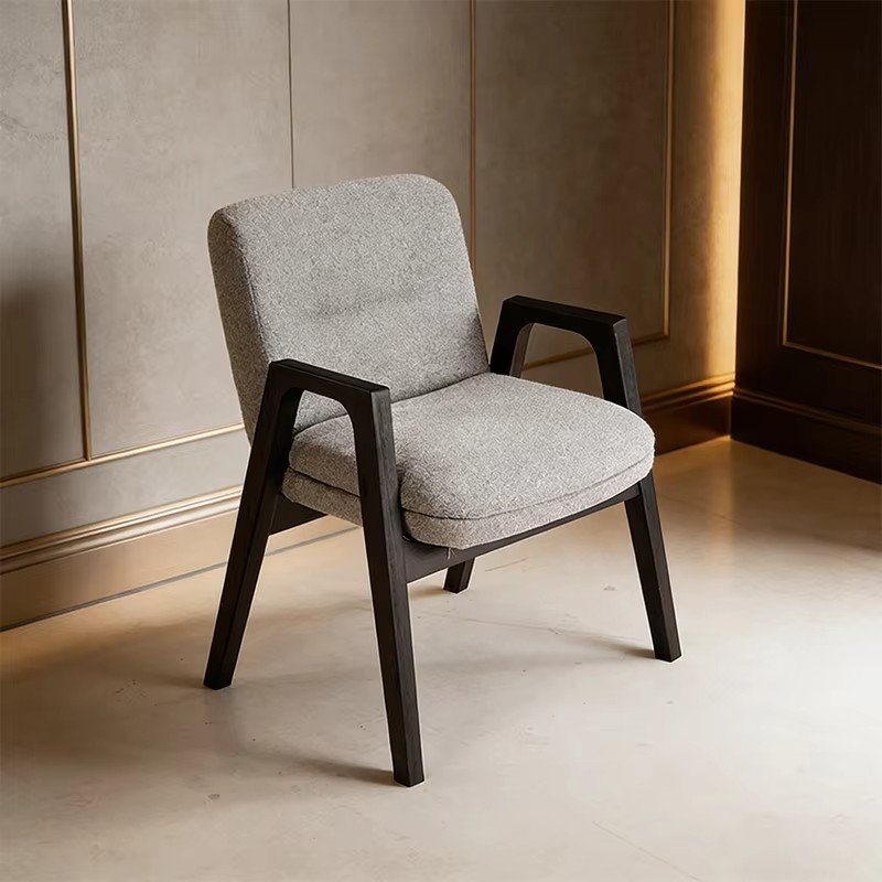 premium durable fabric backrest cushion solid wood armrest high quality elegant apartment villa living dining room chair premium durable fabric backrest cushion solid wood armrest high quality elegant apartment villa living dining room chair