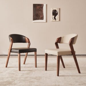 restaurant furniture customization luxury modern solid wood dining chair for home office & home bar use
