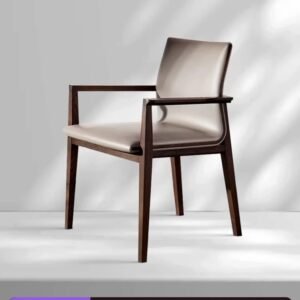 luxury american style leisure hotel leather single lounge chaise armchair ash wooden cafe dining chairs for sale