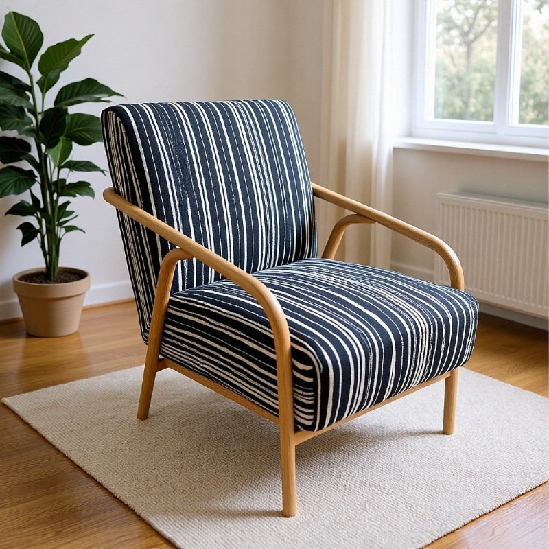 modern fabric upholstered lounge chair with wooden frame armrests stylish comfort for living room hotel bedroom modern fabric upholstered lounge chair with wooden frame armrests stylish comfort for living room hotel bedroom