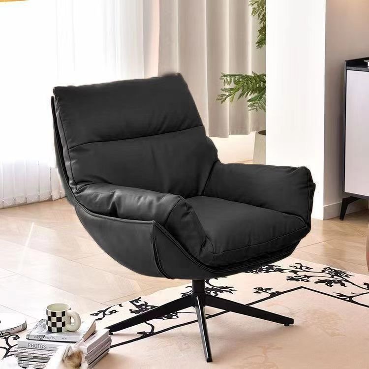 rotating leather swivel single leisure sofa chair modern minimalist living room balcony lazy recliner rotating leather swivel single leisure sofa chair modern minimalist living room balcony lazy recliner