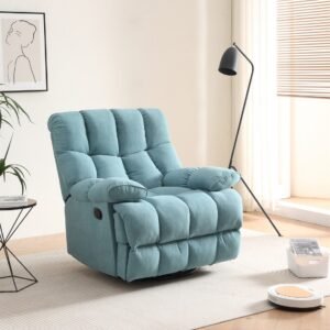 modern style swivel recliner lounge chair synthetic leather fabric upholstery with wood frame for home office or hotel