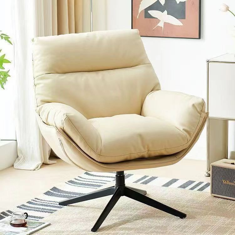rotating leather swivel single leisure sofa chair modern minimalist living room balcony lazy recliner rotating leather swivel single leisure sofa chair modern minimalist living room balcony lazy recliner