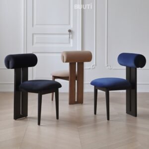 wholesale nordic style velvet dining chairs luxury dining room furniture plush dining chair