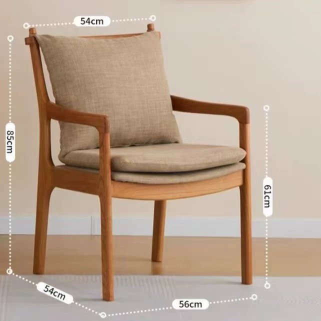 solid wood nordic dining chair with armrest backrest soft upholstery comfortable for long time sitting at home or restaurant solid wood nordic dining chair with armrest backrest soft upholstery comfortable for long time sitting at home or restaurant