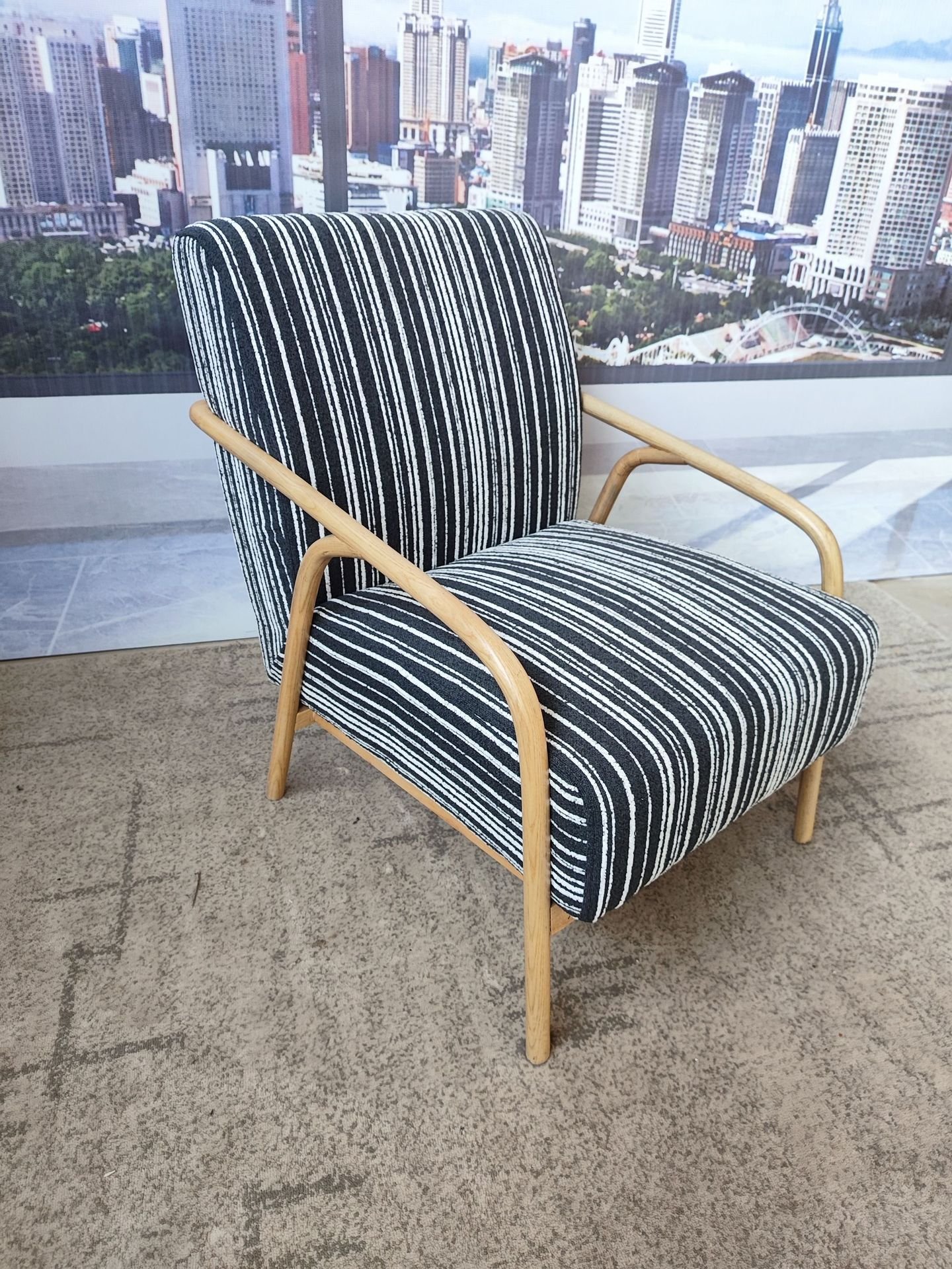 modern fabric upholstered lounge chair with wooden frame armrests stylish comfort for living room hotel bedroom modern fabric upholstered lounge chair with wooden frame armrests stylish comfort for living room hotel bedroom