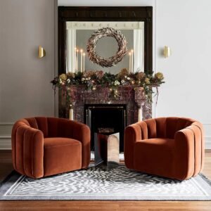 modern metal base velvet swivel leisure chair rotating chair living room sofa chair for home reception room furniture