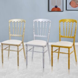 wholesale durable stacking plastic resin white napoleon chairs for events wedding party